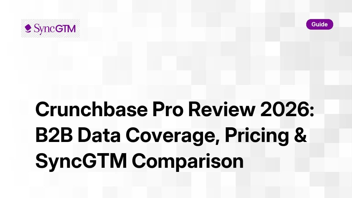 Crunchbase Pro Review 2026 — B2B data coverage, pricing caps, and SyncGTM waterfall comparison