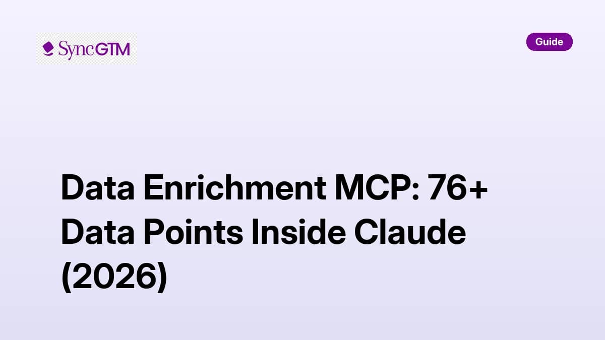 Data enrichment MCP server connected to Claude — 51 enrichment tools and 76+ data points in 2026