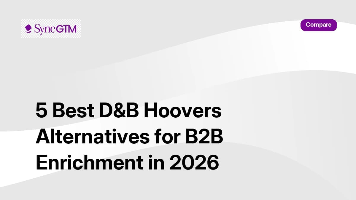 5 best D&B Hoovers alternatives for B2B enrichment in 2026 — ranked comparison