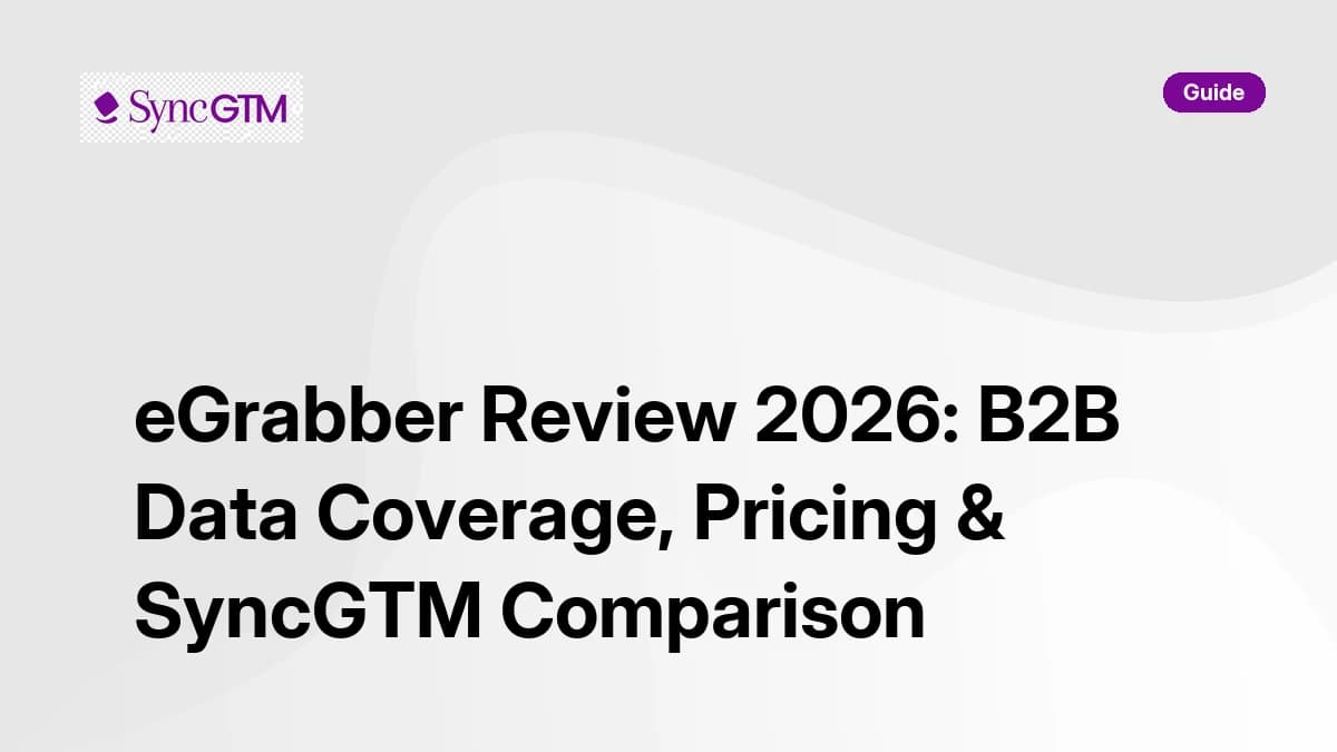 eGrabber Review 2026 — LeadGrabber Pro B2B data coverage, pricing and SyncGTM comparison