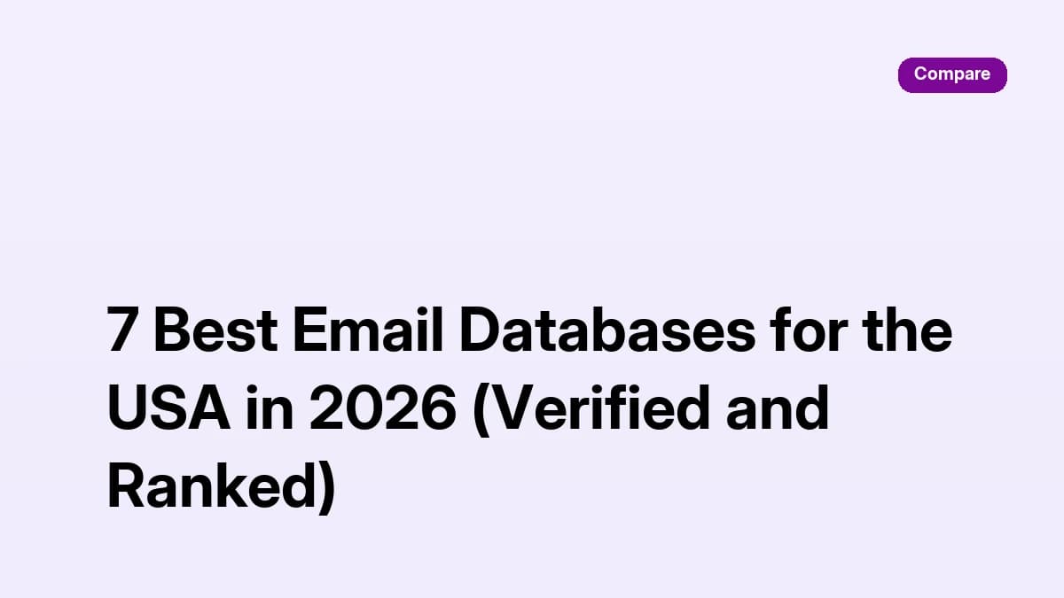Email database USA 2026: seven verified US B2B email databases compared