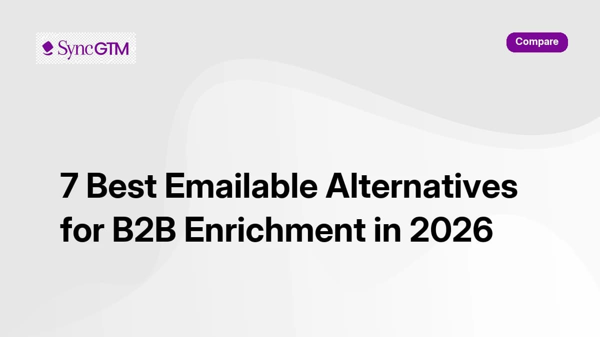 Best Emailable alternatives for B2B enrichment in 2026 — comparison guide