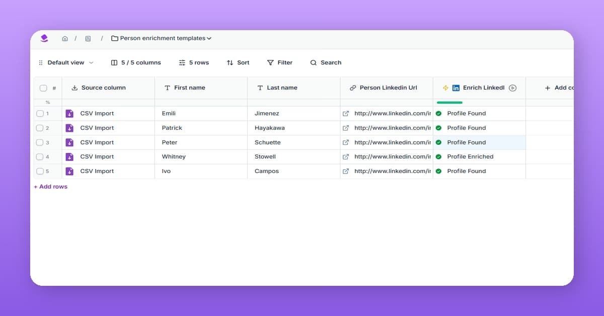 Scrape and enrich LinkedIn profiles at scale preview