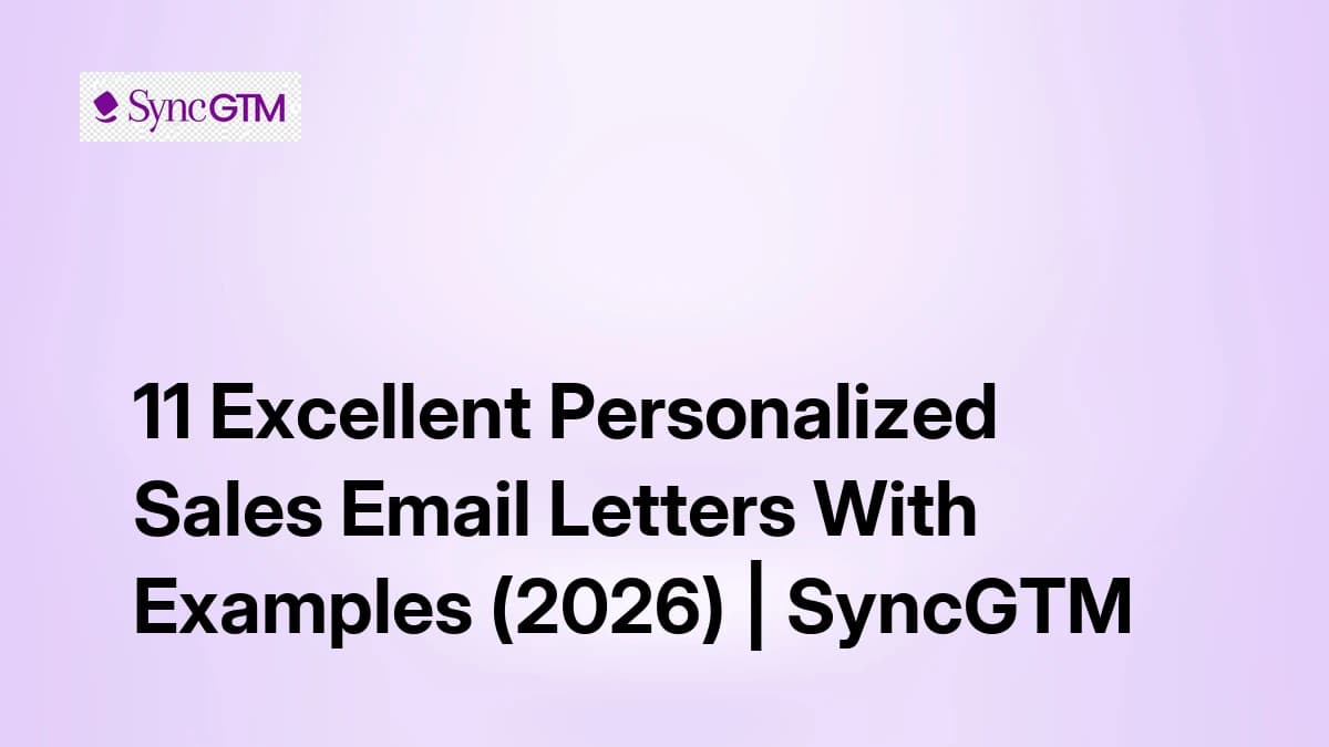 11 excellent personalized sales email letters with examples — 2026