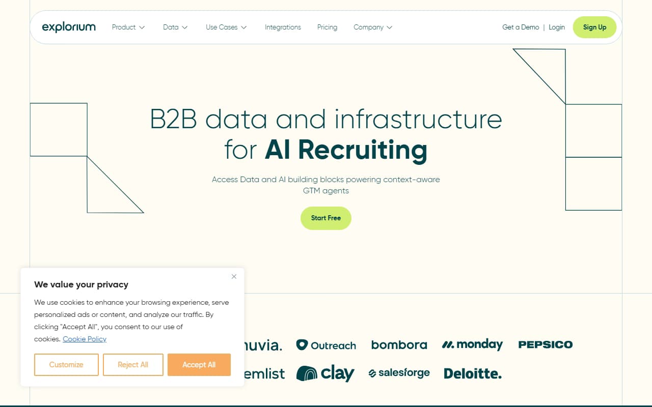 Explorium.ai - AI-powered B2B data enrichment for smarter targeting and lead scoring