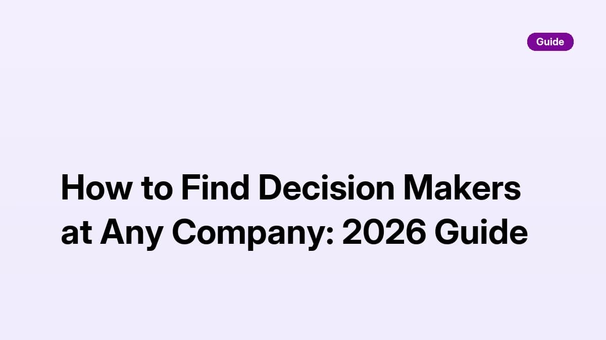 How to find decision makers at any company: economic buyer, champion, and blockers mapped from org structure