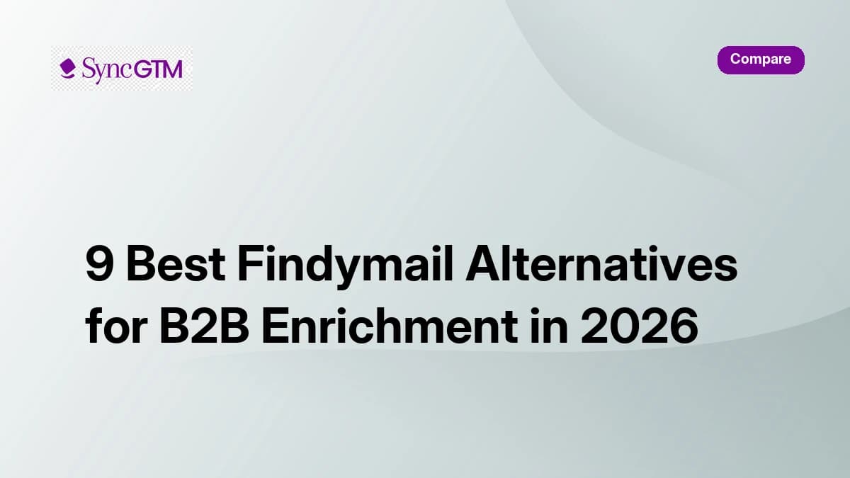 9 best Findymail alternatives for B2B enrichment in 2026 — ranked comparison