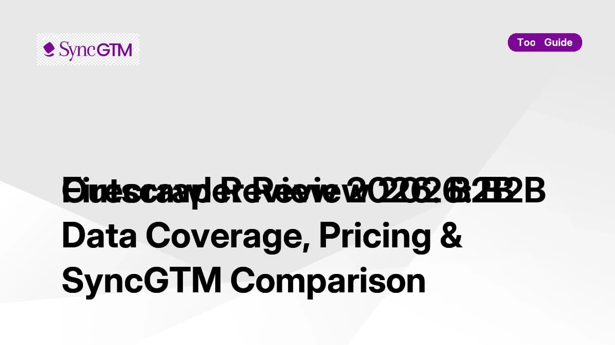 Firecrawl Review 2026 — B2B data coverage, pricing, and SyncGTM comparison
