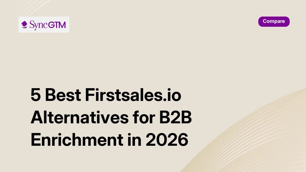 5 best Firstsales.io alternatives for B2B enrichment in 2026 — ranked comparison