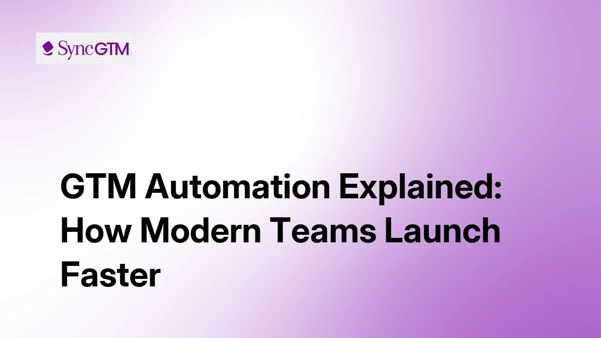 GTM Automation Explained: How Modern Teams Launch Faster