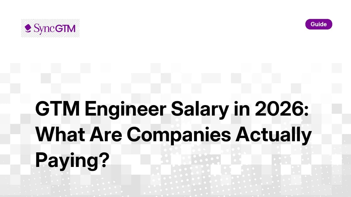 GTM Engineer Salary in 2026 — compensation guide by SyncGTM