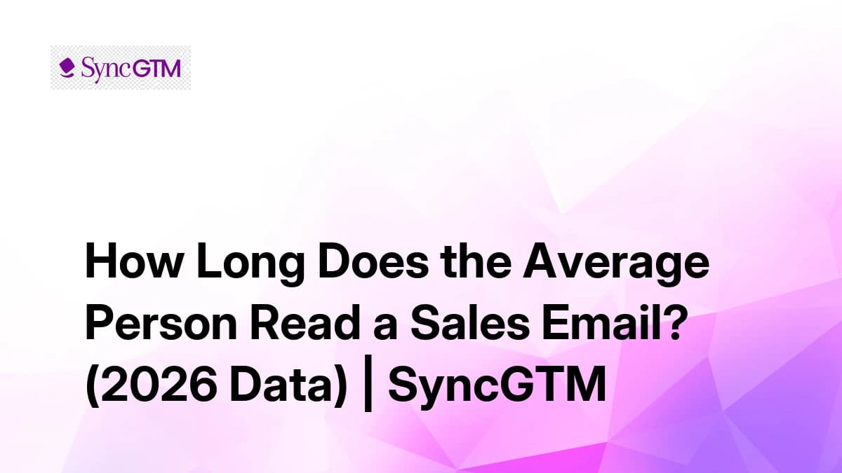 How long does the average person read a sales email — 2026 attention data