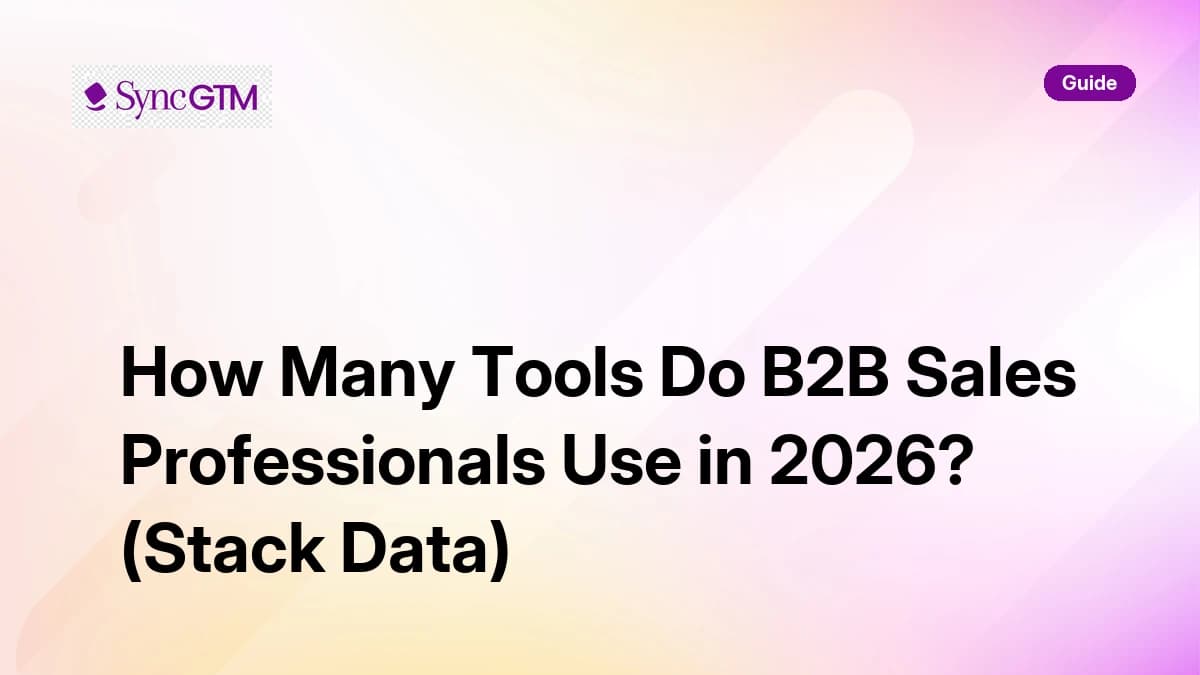 How Many Tools Do B2B Sales Professionals Use in 2026? (Stack Data)