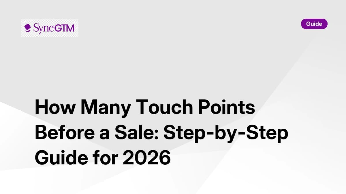 How Many Touch Points Before a Sale: Step-by-Step Guide for 2026