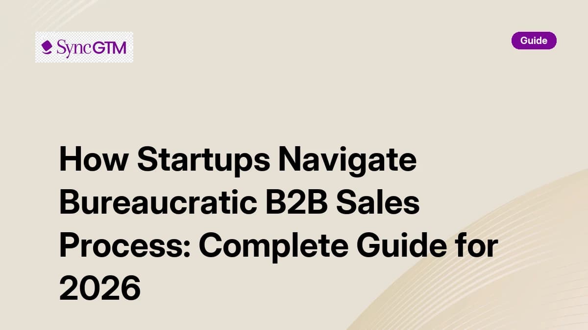 How startups navigate bureaucratic B2B sales process — SyncGTM guide