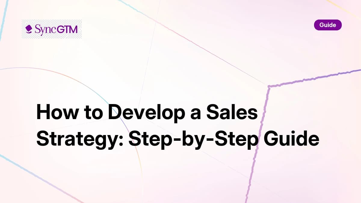 How to develop a sales strategy — step-by-step guide by SyncGTM
