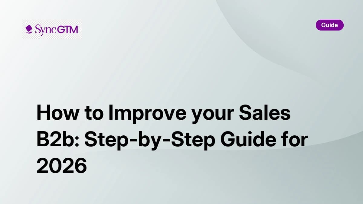 How to improve your B2B sales — step-by-step guide by SyncGTM