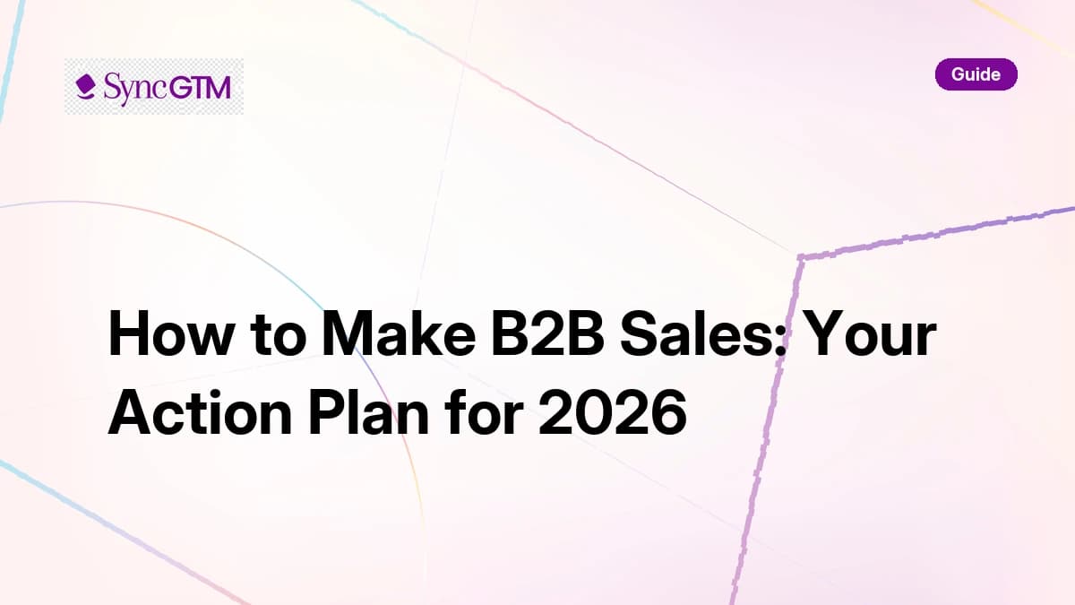 How to make B2B sales — action plan and workflow guide by SyncGTM