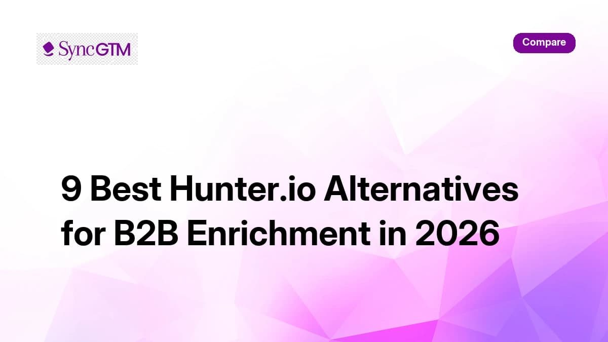 9 Best Hunter.io Alternatives for B2B Enrichment in 2026 — comparison guide