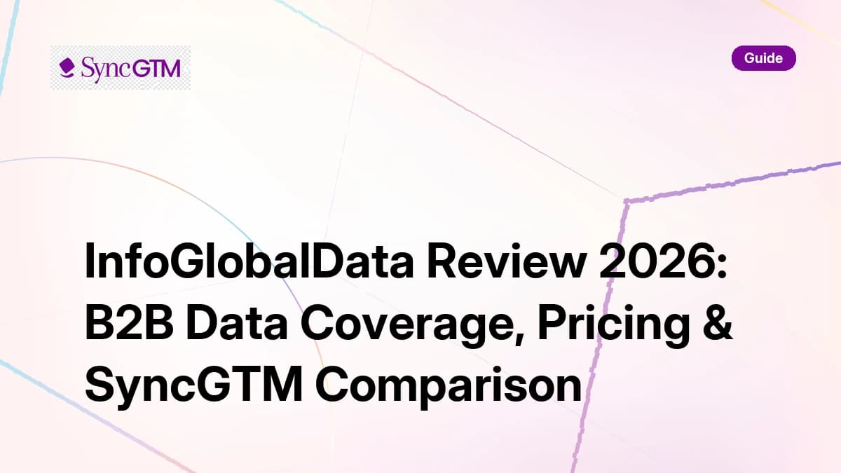InfoGlobalData Review 2026 — data coverage, pricing, and SyncGTM comparison