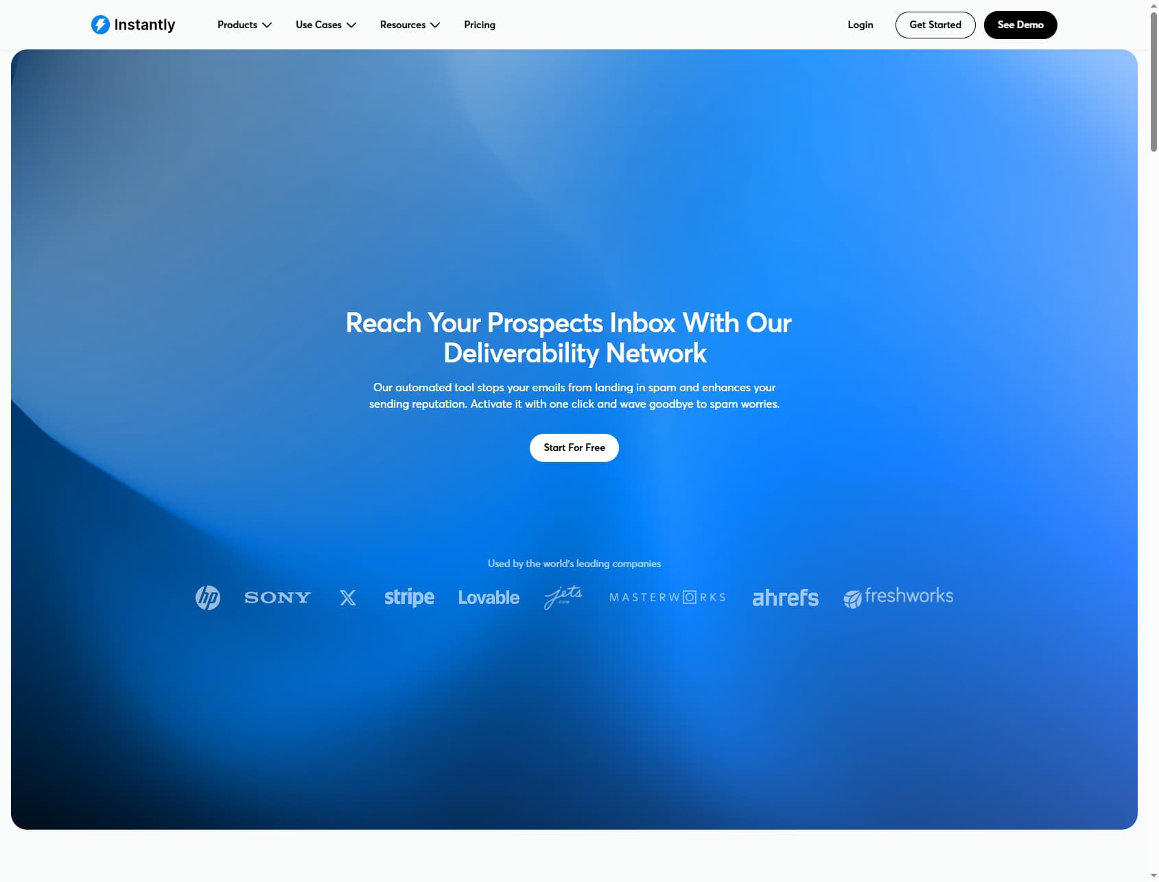 Instantly cold email warm up and outreach platform — 1 million inbox network with unlimited warm-up on all plans