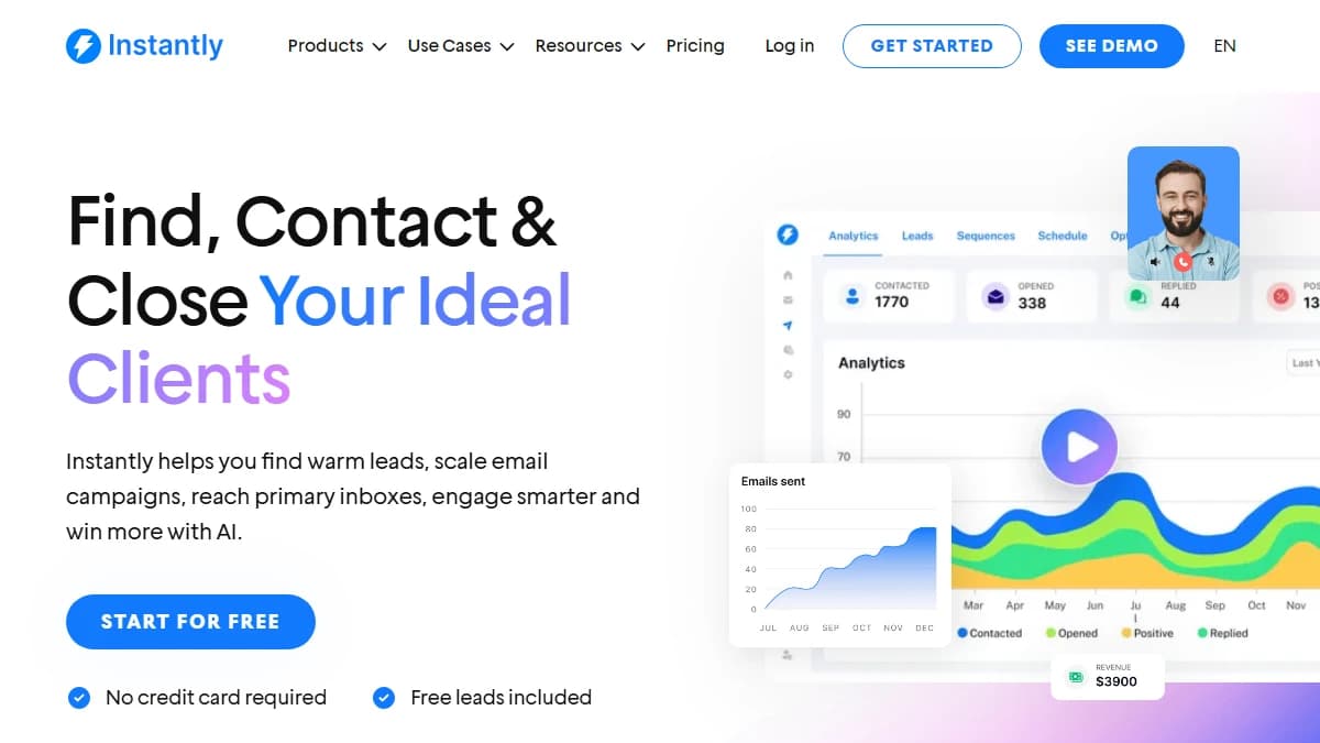 Instantly.ai cold email automation and deliverability dashboard — Instantly alternative to Bitscale