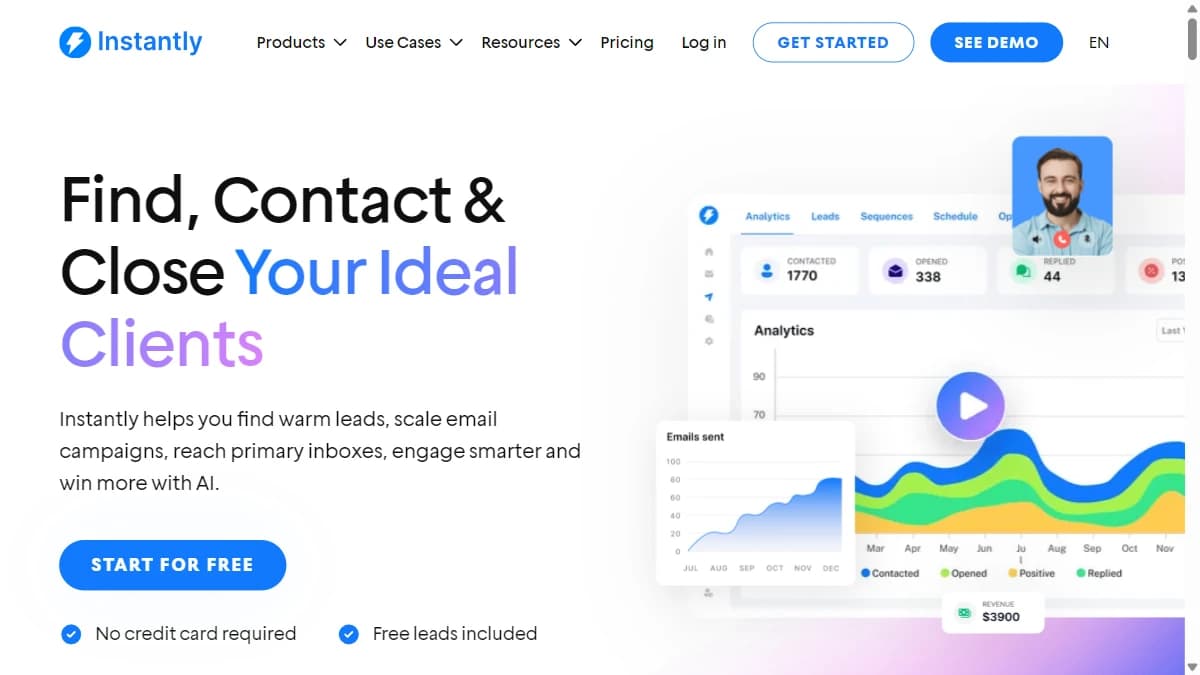 Instantly cold email platform -- Instantly unlimited email accounts and campaign sequencing for outbound sales