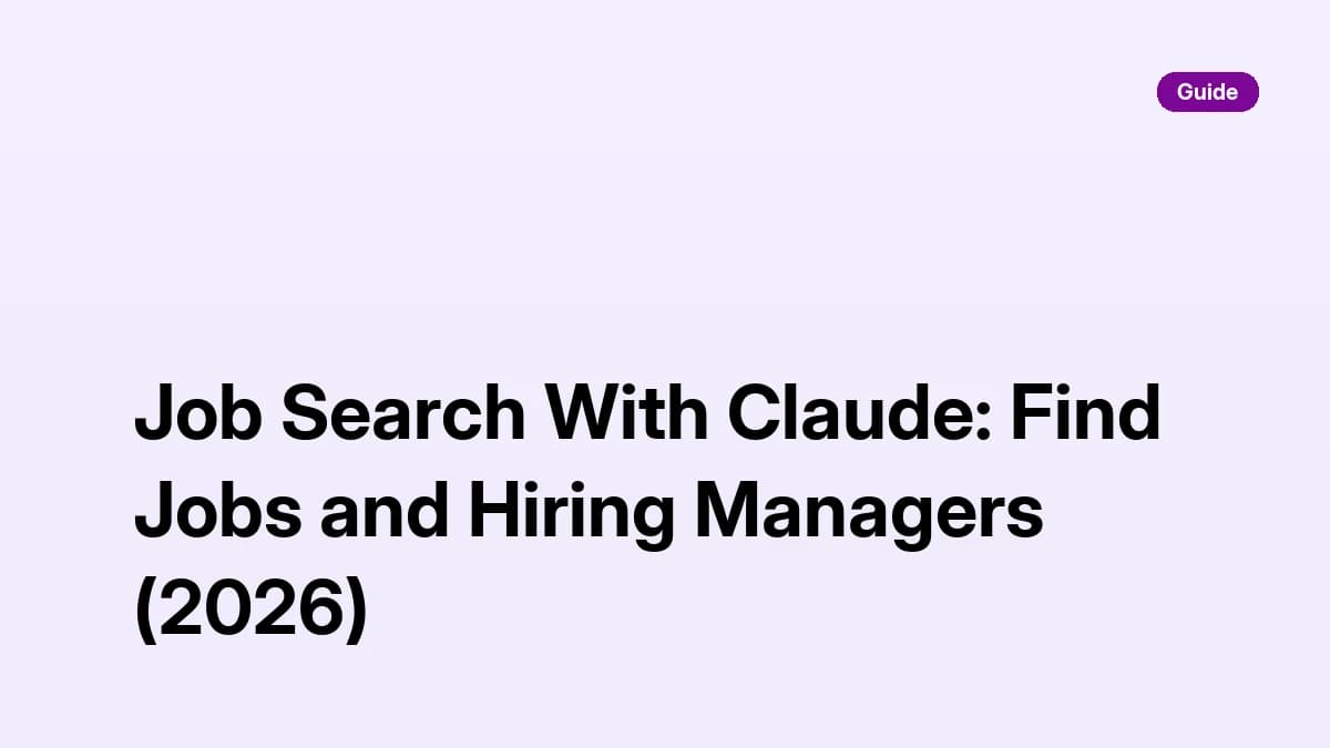 Job search Claude workflow: live LinkedIn jobs, hiring manager lookup and verified email through SyncGTM MCP