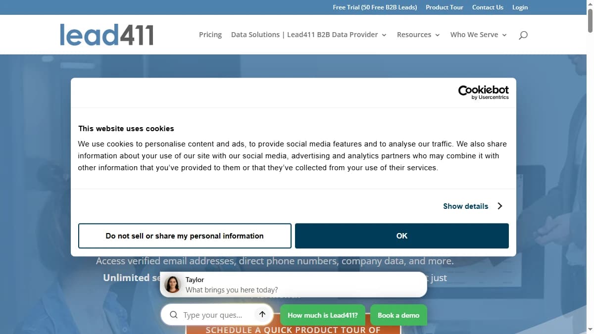 Lead411 IT sales lead tool — Bombora intent data and tech install signals for IT solution sellers targeting mid-market accounts