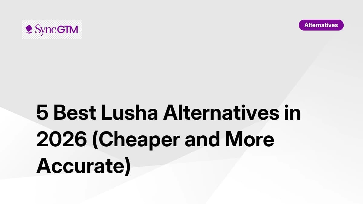 5 best Lusha alternatives in 2026 — ranked comparison for B2B sales teams
