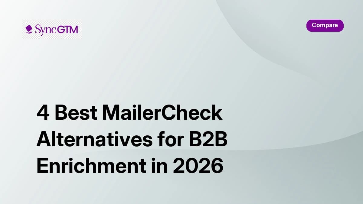 Best MailerCheck alternatives for B2B enrichment in 2026 — comparison guide
