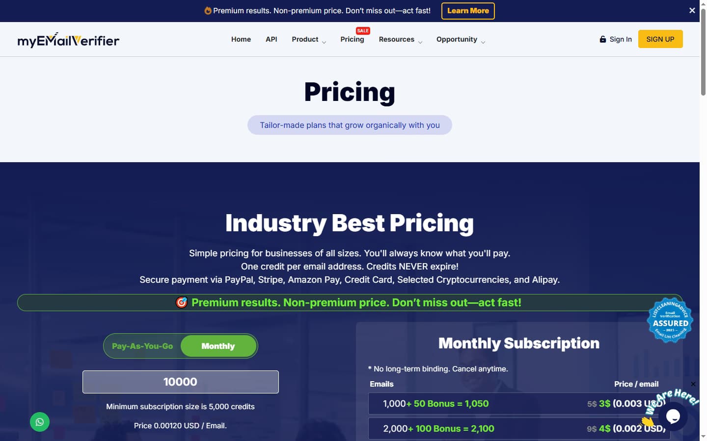 Mailfloss pricing page 2026 — Lite $29/mo, Business $59/mo, Pro $209/mo subscription plans