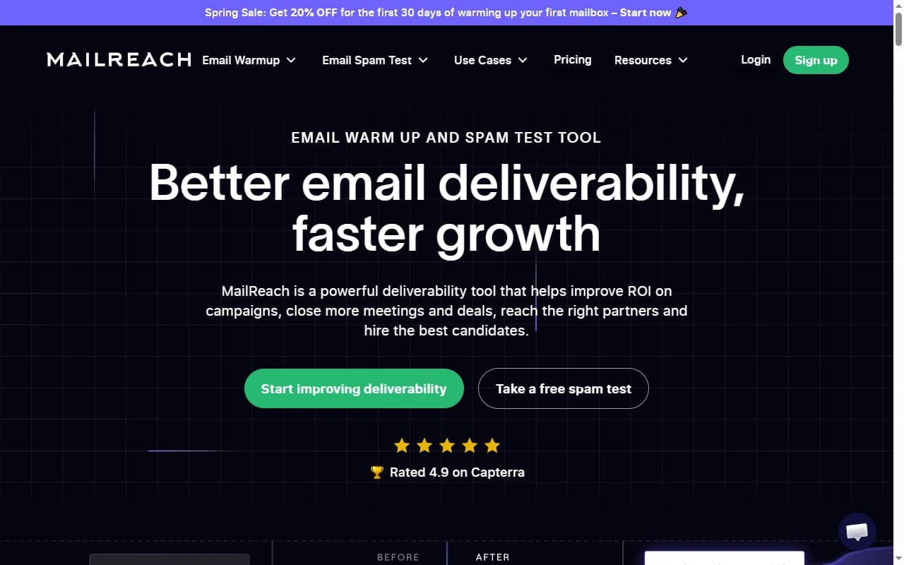 MailReach email warm-up schedule — Google Workspace and Office 365 weighted warm-up network for B2B cold email deliverability