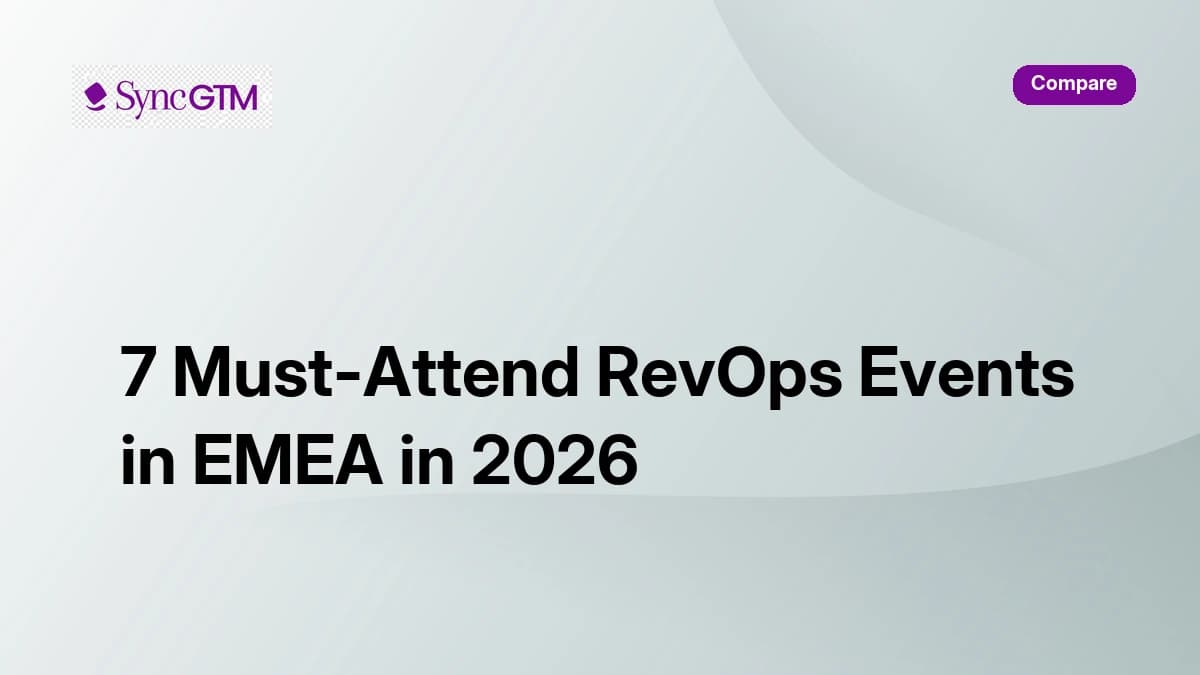 7 must-attend RevOps events in EMEA in 2026 — guide by SyncGTM