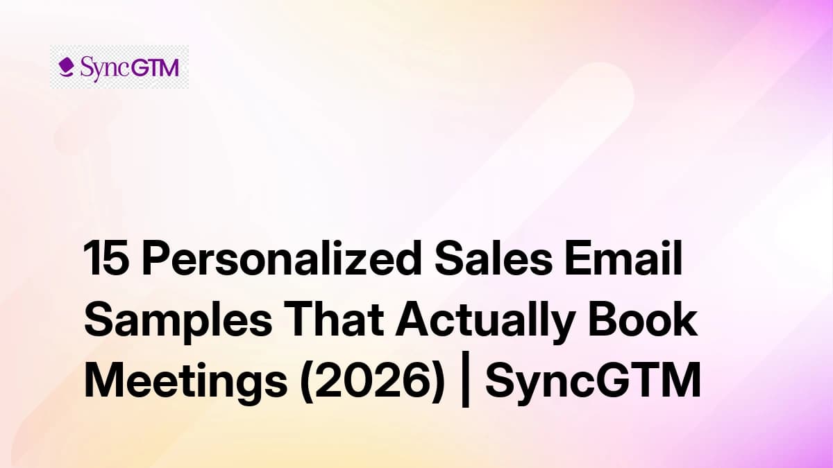 15 personalized sales email samples that book meetings — 2026