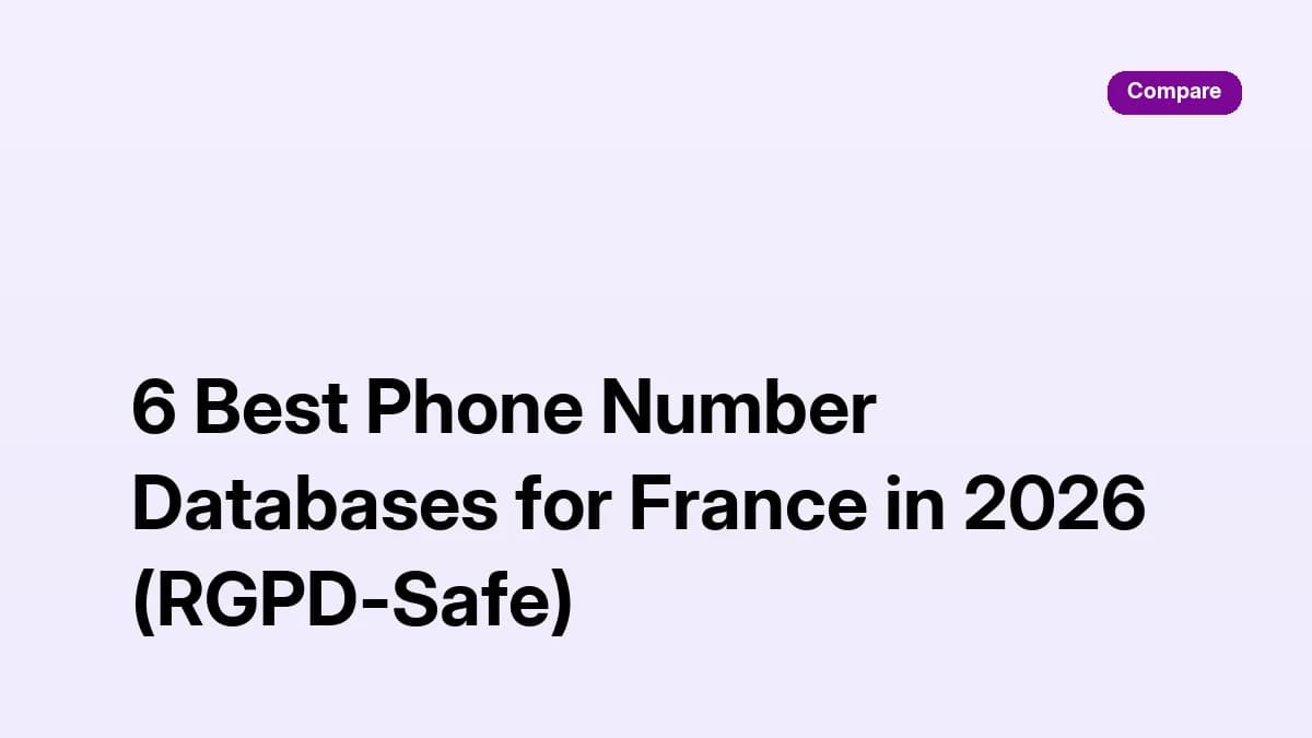Phone number database France 2026: six RGPD-safe French B2B phone databases compared