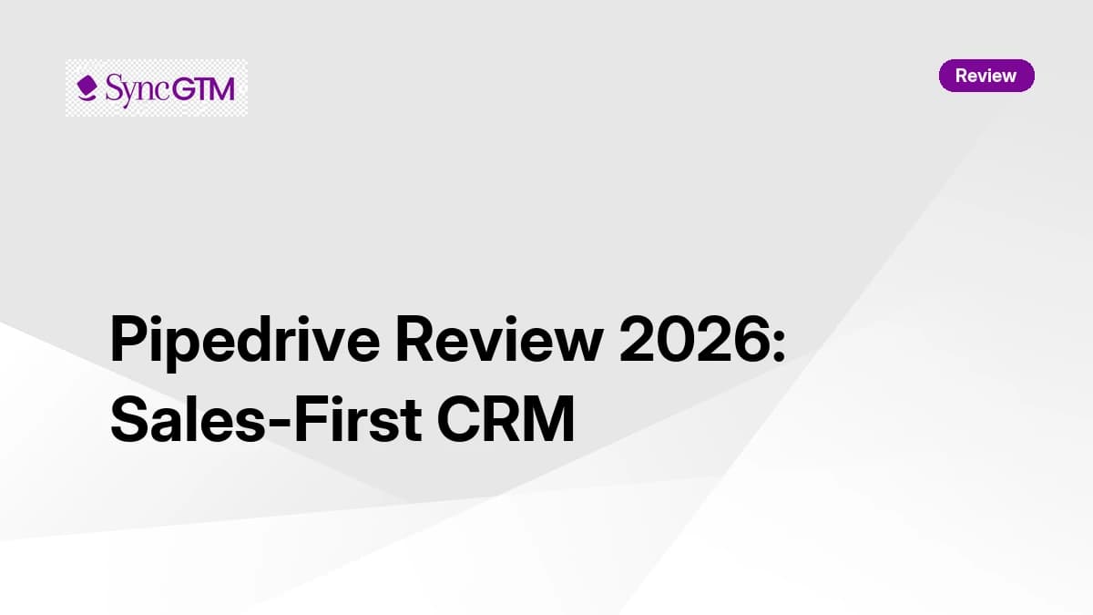 Pipedrive Review 2026 — Sales-First CRM Pipeline and Pricing