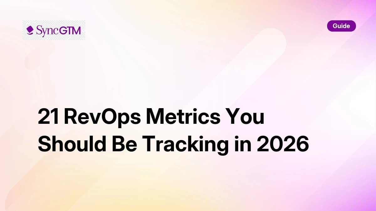 21 RevOps Metrics You Should Be Tracking in 2026
