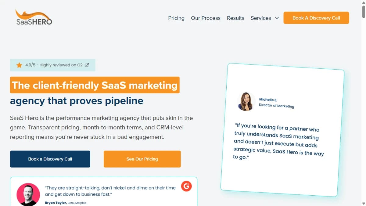 SaaSHero go-to-market agency — SaaSHero flat-rate GTM services for early-stage B2B SaaS