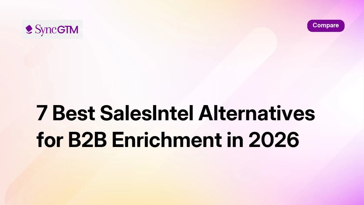 7 best SalesIntel alternatives for B2B enrichment in 2026 — ranked comparison