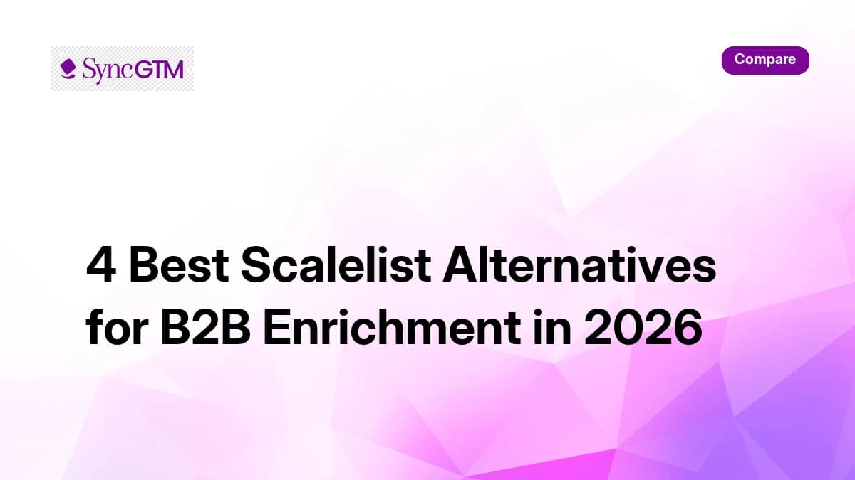 4 best Scalelist alternatives for B2B enrichment in 2026 — ranked comparison