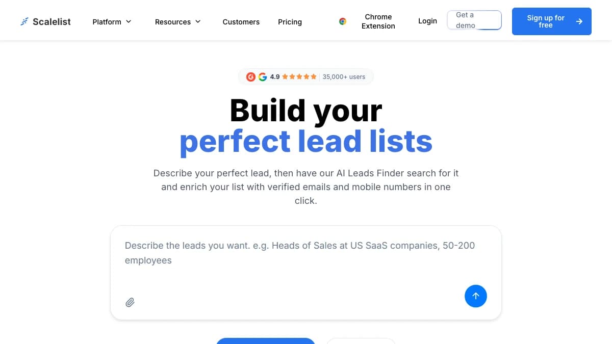 Scalelist - LinkedIn-sourced list building with ongoing job-change monitoring