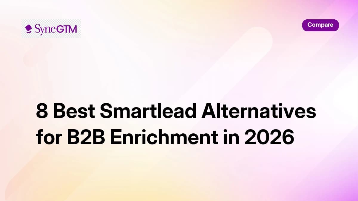 SyncGTM waterfall enrichment dashboard — Amplemarket alternative for B2B prospecting