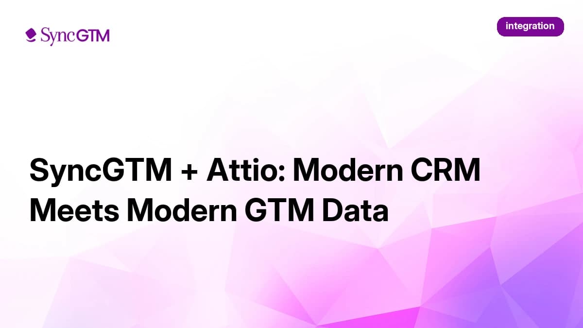SyncGTM + Attio: Modern CRM Meets Modern GTM Data
