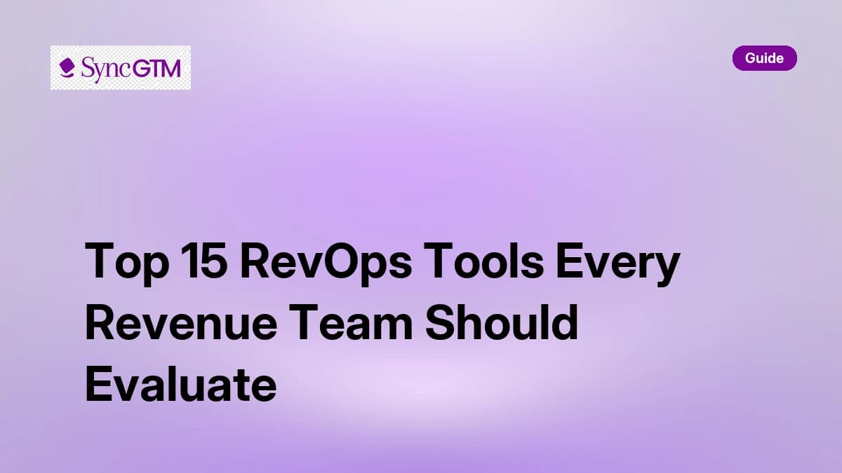 Top 15 RevOps Tools Every Revenue Team Should Evaluate in 2026