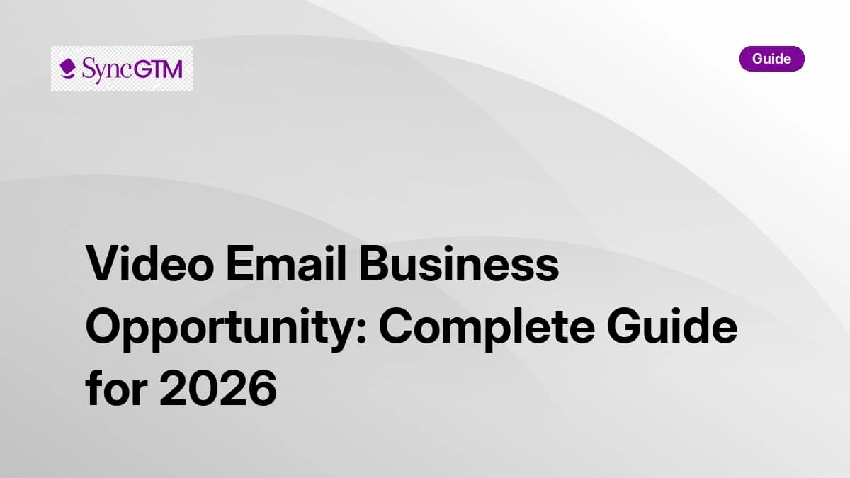 Video email business opportunity — complete guide by SyncGTM