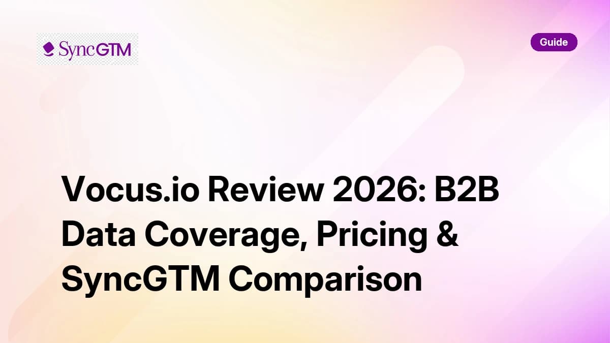 Vocus.io Review 2026 — data coverage, pricing, and SyncGTM comparison