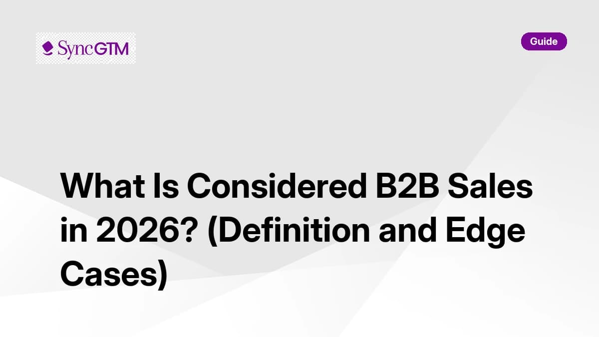 What Is Considered B2B Sales in 2026? (Definition and Edge Cases)