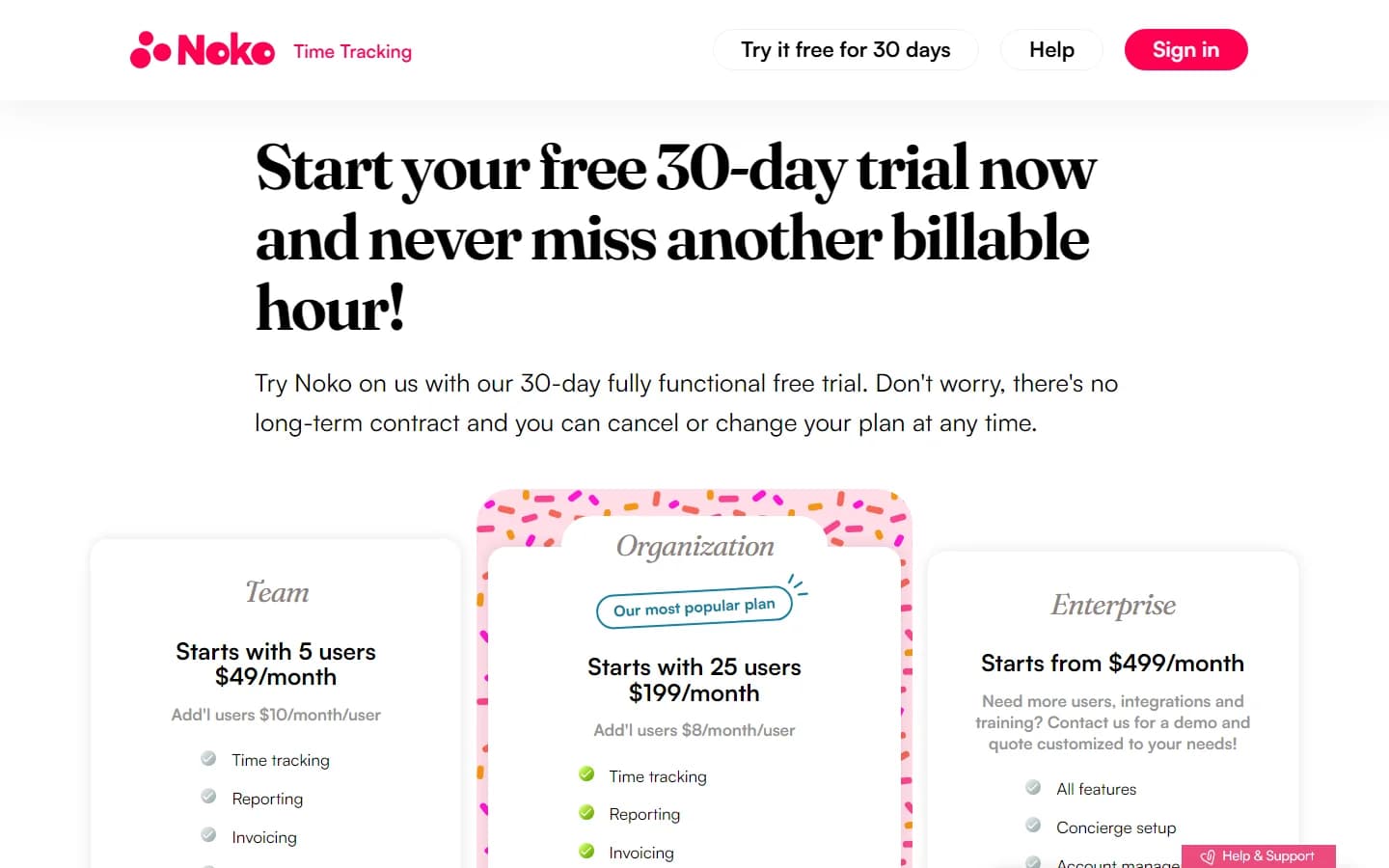 Freckle review pricing page showing Free, Build, Scale, and Enterprise plans