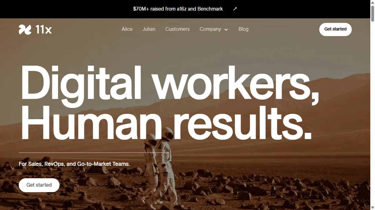 11x.ai autonomous AI SDR dashboard — 11x.ai platform for fully autonomous B2B outbound